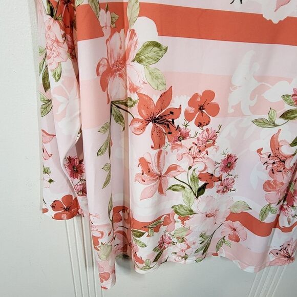 Calvin Klein Women's Pink Floral Blouse - Picture 4 of 9